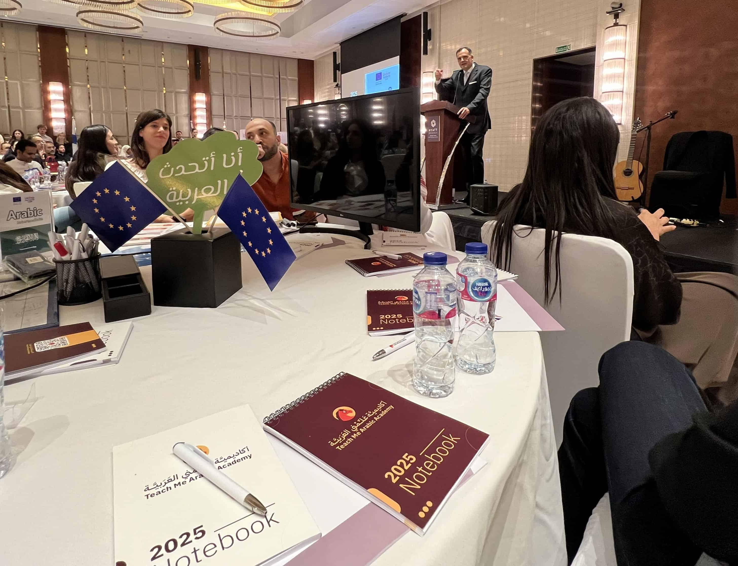 European Union Ambassador Christophe Farnaud delivers his speech during European Night 2025, where Yahala participated as an official sponsor.